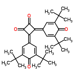 3,4-Bis(3,5-ditert-butyl-4-oxo-2,5-cyclohexadien-1-ylidene)cyclobutane-1,2-dione Structure