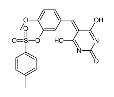 [2-methoxy-5-[(2,4,6-trioxo-1,3-diazinan-5-ylidene)methyl]phenyl] 4-methylbenzenesulfonate结构式