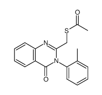 2-acetylsulfanylmethyl-3-o-tolyl-3H-quinazolin-4-one结构式