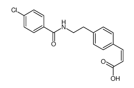 3-[4-[2-[(4-chlorobenzoyl)amino]ethyl]phenyl]prop-2-enoic acid Structure