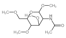 b-D-Glucopyranoside, methyl2-(acetylamino)-2-deoxy-3,4,6-tri-O-methyl- structure