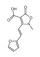 3-(trans-2-furan-2-yl-vinyl)-2-methyl-5-oxo-2,5-dihydro-isoxazole-4-carboxylic acid结构式