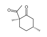 Cyclohexanone, 2-acetyl-2,5-dimethyl-, (2S,5R)- (9CI)结构式