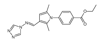 ethyl 4-[2,5-dimethyl-3-(1,2,4-triazol-4-yliminomethyl)pyrrol-1-yl]benzoate Structure