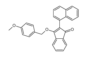 3-[(4-methoxyphenyl)methoxy]-2-naphthalen-1-ylinden-1-one结构式