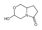 3-hydroxy-1,3,4,7,8,8a-hexahydropyrrolo[2,1-c][1,4]oxazin-6-one结构式