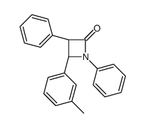 (3S,4S)-4-(3-methylphenyl)-1,3-diphenylazetidin-2-one结构式