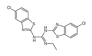 1,3-bis(5-chloro-1,3-benzothiazol-2-yl)-2-ethylguanidine结构式