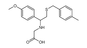 2-[[1-(4-methoxyphenyl)-2-[(4-methylphenyl)methylsulfanyl]ethyl]amino]acetic acid Structure