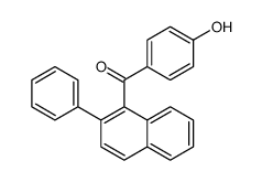 (4-hydroxyphenyl)-(2-phenylnaphthalen-1-yl)methanone结构式