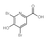 4,6-Dibromo-5-hydroxypicolinic acid structure