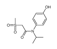 N-(4-hydroxyphenyl)-2-methylsulfonyl-N-propan-2-ylacetamide结构式