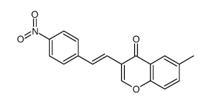 6-methyl-3-[2-(4-nitrophenyl)ethenyl]chromen-4-one Structure