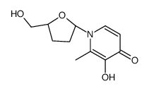 4(1H)-Pyridinone, 3-hydroxy-2-methyl-1-[(2R,5S)-tetrahydro-5-(hydroxymethyl)-2-furanyl]- (9CI)结构式