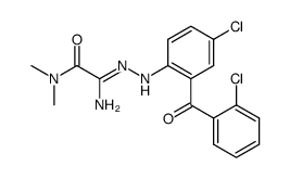 N,N-dimethyl 2-amino-2-(2-(2-chlorobenzoyl)-5-chlorophenylazo)acetamide Structure