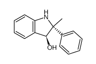(2R,3S)-2-Methyl-2-phenylindolin-3-ol结构式