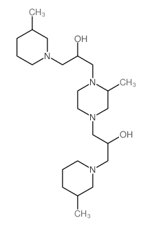 1,1-(2-Methylpiperazine-1,4-diyl)bis[3-(3-methylpiperidin-1-yl)propan-2-ol]结构式