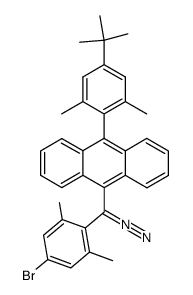 [9-{10-(4-tert-butyl-2,6-dimethylphenyl)anthryl}](4-bromo-2,6-dimethylphenyl)diazomethane Structure