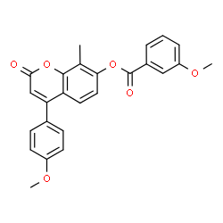 [4-(4-methoxyphenyl)-8-methyl-2-oxochromen-7-yl] 3-methoxybenzoate Structure