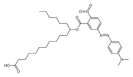 12-(4'-nitro-4-dimethylaminoazobenzene-3'-carboxyloxy)stearic acid结构式