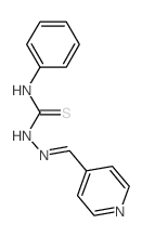 3-phenyl-1-(pyridin-4-ylmethylideneamino)thiourea结构式