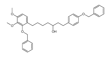 (+/-)-1-(4-benzyloxyphenyl)-7-(2-benzyloxy-3,4-dimethoxyphenyl)heptan-3-ol结构式