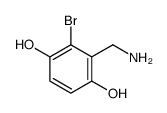 1,4-Benzenediol, 2-(aminomethyl)-3-bromo- (9CI)结构式