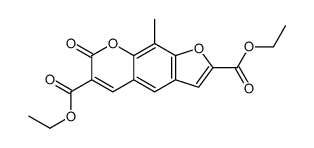 diethyl 9-methyl-7-oxofuro[3,2-g]chromene-2,6-dicarboxylate Structure