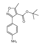 4-Isoxazolecarboxylicacid,3-(4-aminophenyl)-5-methyl-,1,1-dimethylethylester(9CI) Structure