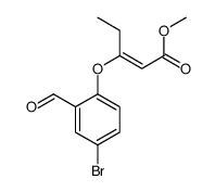 methyl 3-(4-bromo-2-formylphenoxy)pent-2-enoate结构式
