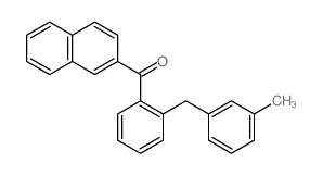 [2-[(3-methylphenyl)methyl]phenyl]-naphthalen-2-yl-methanone结构式