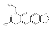 (Z)-4-benzo[1,3]dioxol-5-yl-3-ethoxycarbonyl-but-3-enoic acid structure