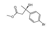 (3R)-3-mercapto-3-(4-bromophenyl) butyric acid methyl ester Structure