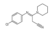 beta-N-Piperidino-beta-(p-chlorophenylimino)propionitrile Structure