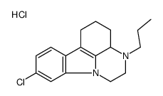 1H-Pyrazino(3,2,1-jk)carbazole, 2,3,3a,4,5,6-hexahydro-9-chloro-3-prop yl-, hydrochloride结构式