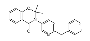 3-(6-benzylpyridin-3-yl)-2,2-dimethyl-2,3-dihydro-4H-benzo[e][1,3]oxazin-4-one Structure