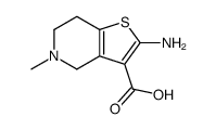 Thieno[3,2-c]pyridine-3-carboxylic acid, 2-amino-4,5,6,7-tetrahydro-5-methyl- (9CI) structure