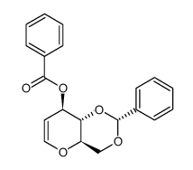 1,5-anhydro-3-O-benzoyl-4,6-benzylidene-2-deoxy-D-arabino-hex-1-enitol Structure