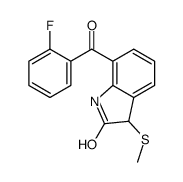 7-(2-fluorobenzoyl)-3-methylsulfanyl-1,3-dihydroindol-2-one结构式