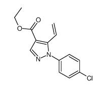 ethyl 1-(4-chlorophenyl)-5-ethenylpyrazole-4-carboxylate结构式
