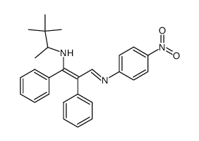 1-(3,3-Dimethyl-2-butyl-amino)-3-(4-nitrophenylimino)-1,2-diphenyl-1-propen Structure