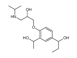 1-[2-(1-hydroxyethyl)-4-(1-hydroxypropyl)phenoxy]-3-(propan-2-ylamino)propan-2-ol结构式