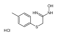 N'-hydroxy-2-(4-methylphenyl)sulfanylethanimidamide,hydrochloride Structure