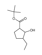 Cyclopentanecarboxylic acid, 3-ethyl-2-hydroxy-, 1,1-dimethylethyl ester (9CI) structure