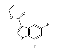 ethyl 5,7-difluoro-2-methyl-1-benzofuran-3-carboxylate Structure