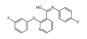 2-(3-fluorophenoxy)-N-(4-fluorophenyl)pyridine-3-carboxamide结构式