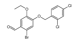 Benzaldehyde, 2-bromo-4-[(2,4-dichlorophenyl)methoxy]-5-ethoxy Structure