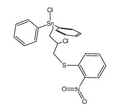 (S)-chloro(3-chloro-4-((2-nitrophenyl)thio)butyl)diphenylstannane结构式