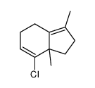 7-chloro-3,7a-dimethyl-2,4,5,7a-tetrahydro-1H-indene结构式