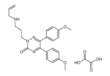 5,6-bis(4-methoxyphenyl)-2-[3-(prop-2-enylamino)propyl]-1,2,4-triazin-3-one,oxalic acid结构式